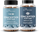 Conception Fertility for Her & Him Bundle - Fertility Supplements Combo for Women & Men – Prenatal Vitamins – Promote Hormone Balance, Cycle Consistency, Aid Ovulation – 120 Count