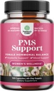 PMS Support Supplement for Women – Hormone Balance for Women & Menstrual Discomfort with DIM, Chasteberry, Black Cohosh & Ashwagandha - for Period Cramps Ease, Menopause Bloating, Mood Swing – 120 Ct