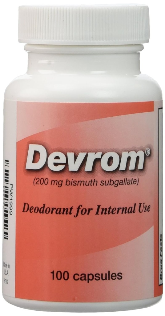 DEVROM® 200mg Capsules (Internal Deodorant)- 100 Capsules