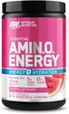 Optimum Nutrition Amino Energy Powder Plus Focus, with BCAA, Electrolytes, and Caffeine, Watermelon, 30 Servings (Packaging May Vary)
