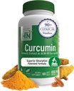 Health Thru Nutrition Curcumin 650mg BCM-95 Curcugreen | Turmeric Curcumin Complex | High Absorption | Healthy Inflammation Response | Clinically Studied | 3rd Party Tested | Non-GMO (Pack of 60)