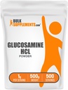 BulkSupplements.com Glucosamine HCl Powder - Glucosamine Supplement, Joint Support Supplement - Gluten Free, 1g per Serving, 500g (1.1 lbs) (Pack of 1)