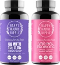 Happy Healthy Hippie Vaginal Probiotics for Women & Go with The Flow Menopause Support