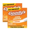 Goody's Extra Strength Headache Powder, Cool Orange Flavor Dissolve Packs, 24 Individual Packets (2 Pack)