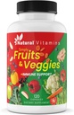 Fruits & Veggies Supplement Capsules - High-Potency Daily Wellness Blend - Packed with Essential Vitamins, Antioxidants, and Minerals - Supports Balanced Nutrition & Optimal Health (Red & Green)