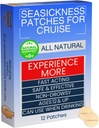 Sea Sickness Patches for Cruise - All Natural Motion Sickness Relief for Cruise - Non Drowsy Behind Ear Seasickness Solution for Cruise