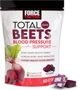 Force Factor Total Beets Blood Pressure Support Supplements with Beet Powder, Great-Tasting Beets Chewables for Heart-Healthy Energy, and Increased Nitric Oxide, 60 Chews
