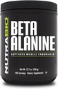 NutraBio Beta Alanine Pre-Workout Supplement - Beta Alanine Powder- 360g Powder