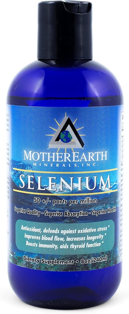 Mother Earth Minerals - Selenium - Promotes Normal Body Growth, Supports Fertility, Encourages Tissue Elasticity, Potent Antioxidant - 8 Ounce 96 Servings