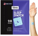 Klova ZSleep Patches for Adults | Natural Sleep Aid with Melatonin, Ashwagandha, Valerian, GABA & L-Theanine | Fall Asleep Faster, Stay Asleep Longer & Wake Up Refreshed | 28 Sleep Patches