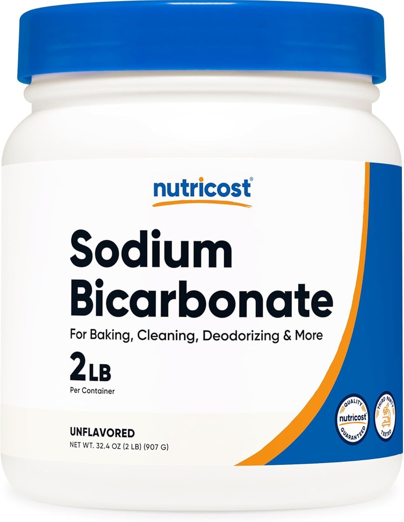Nutricost Sodium Bicarbonate (2 LB) - 600mg Per Serving, Non-GMO, Gluten Free