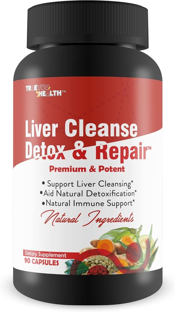 Liver Cleanse Detox & Repair - Liver, Kidney, & Colon Cleanse - Herbal Liver Support Supplement with Dandelion Root, Aloe, Turmeric, Ginger - Promote Liver Health Naturally