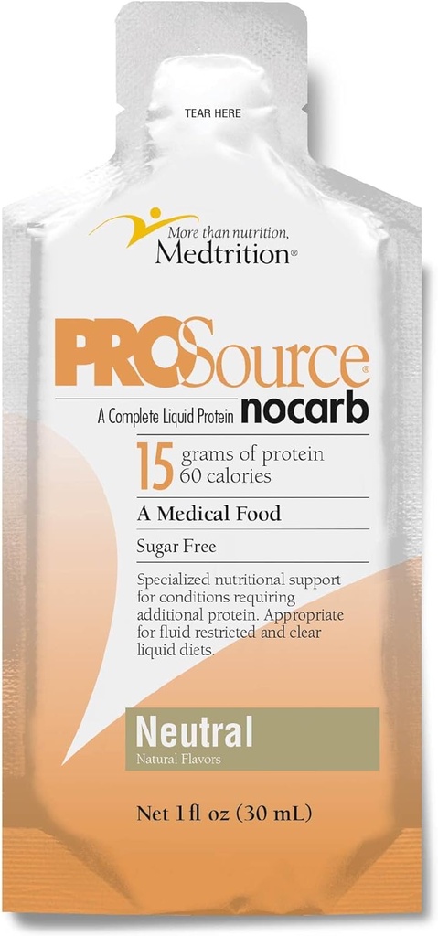 Medtrition NoCarb Liquid Protein Packets Neutral Flavor 1 fl oz 100 Pack