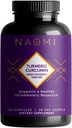 NAOMI Turmeric Curcumin High-Potency 1,200 mg, 95% Curcuminoids & BioPerine Black Pepper Extract to Boost Absorption up to 2000%, Extra-Strength Joint, Muscle, Brain Support, 60 Caps, 30-Day Supply