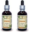 Stevia (Stevia Rebaudiana) Tincture, Organic Dried Leaves Liquid Extract (Brand Name: HerbalTerra, Proudly Made in USA) 2x2 fl.oz (2x60 ml)