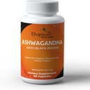 Certified Organic Ashwagandha with Organic Black Pepper Supplement - 1310mg - Non-GMO, Gluten-Free - 3rd Party Lab Tested