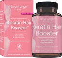 Reserveage Beauty Keratin Hair Booster with Biotin & Resveratrol - Hair & Nail Growth Supplement for Women - Supports Healthy Thickness & Shine with Biotin - 60 Capsules (30 Servings)