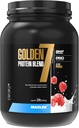 Maxler Golden 7 Protein Blend - Protein Powder for Muscle Gain & Recovery - Strawberry Protein Powder 2 lb