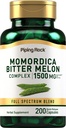 Piping Rock Bitter Melon Capsules | 200 Pills | Complex Herbal Extract Supplement | Momordica Charantia | Non-GMO, Gluten Free
