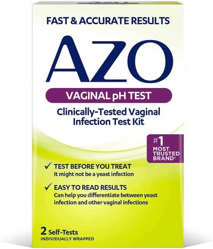 AZO Vaginal pH Test Kit, Clinically-Tested Vaginal Infection Test Kit, FSA/HSA Eligible, Fast & Accurate Results, from The #1 Most Trusted Urinary Health Brand, 2 Self-Tests