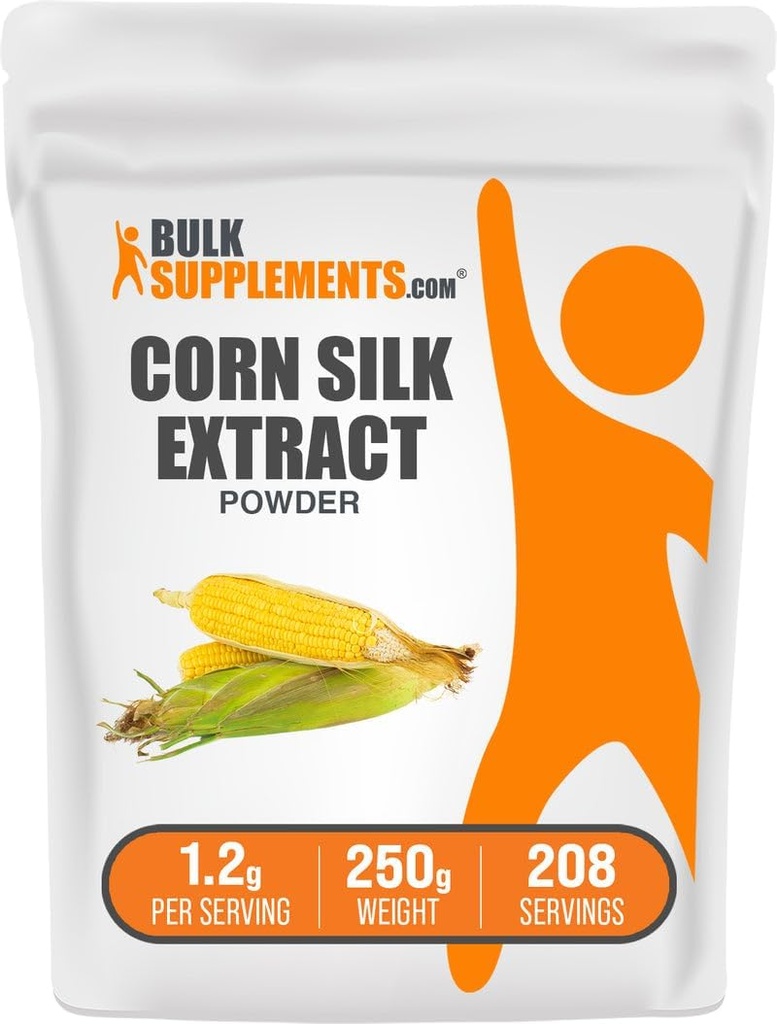 BulkSupplements.com Corn Silk Extract Powder - Corn Silk Supplement, Zea Mays Extract - Vegan & Gluten Free, 1.2g per Serving, 250g (8.8 oz) (Pack of 1)