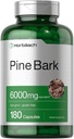 Horbäach Pine Bark Extract | 6000 mg | 180 Capsules | Standardized to Contain 75% Proanthocyanidins | Non-GMO, Gluten Free Supplement | High Potency