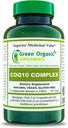 Green Organic Supplements Coq 10 Complex, Ubiquinone, 90 VCaps, High Absorbable, Non-GMO, Gluten-Free (Single)