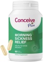 CONCEIVE PLUS Morning Sickness Relief - Pure Dried Ginger Powder - Relief from Nausea, Motion & Stomach Discomfort During Pregnancy - Essential for Expecting Moms - Non-GMO - 60 Vegan Capsules