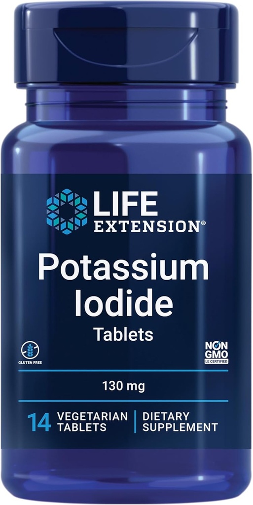 Life Extension Potassium Iodide 130mg 14 Tablets