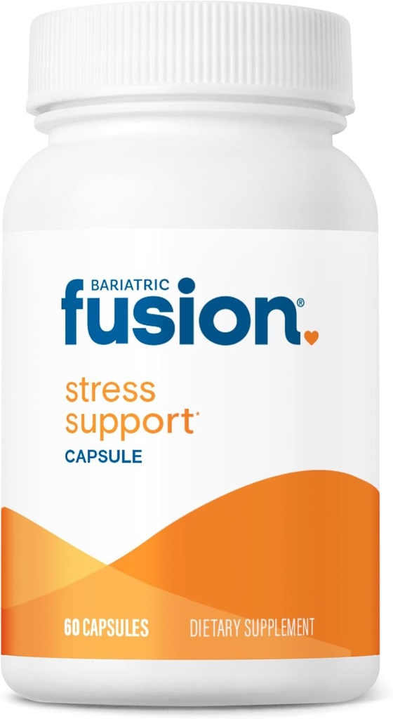 Bariatric Fusion Stress Support* | Vegan Supplement with Magnesium and Ashwagandha | Daily Vitamin for Women and Men | Gluten, Dairy and Soy Free | Non-GMO | 60 Capsules