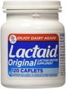 Lactaid Original Strength Lactase Enzyme Supplement, Caplets - 120 ea