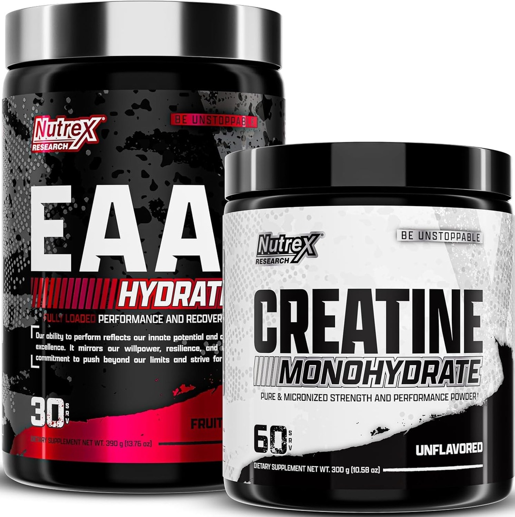 Nutrex Research EAA Hydration Fruit Punch & Creatine Monohydrate Powder