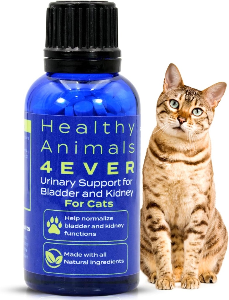 HA4E - Cat UTI Remedy - Natural Kidney Support for Cats - Supports Bladder & Urinary Health - Renal Cleanse - Non-GMO, Organic, Chemical-Free - 300 Tablets
