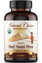 Certified Organic Red Yeast Rice Supplement - 120 Capsules, 2 Month Supply