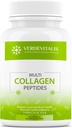 Multi Collagen Peptides Capsules -Non-GMO&Gluten Free Type I, II, III, V, X Hydrolyzed Collagen Supplements with Vitamin C - Supports Healthy Hair, Skin, Nails, & Joints - 120 CPS