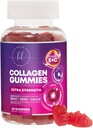 Collagen Peptides Gummies with 2500 mcg Biotin - Hydrolyzed Protein Type I & III Multi Collagen Supplement with Vitamin C & Zinc - Support for Hair, Skin, Nails, Tasty Pomegranate Flavor - 60 Gummies
