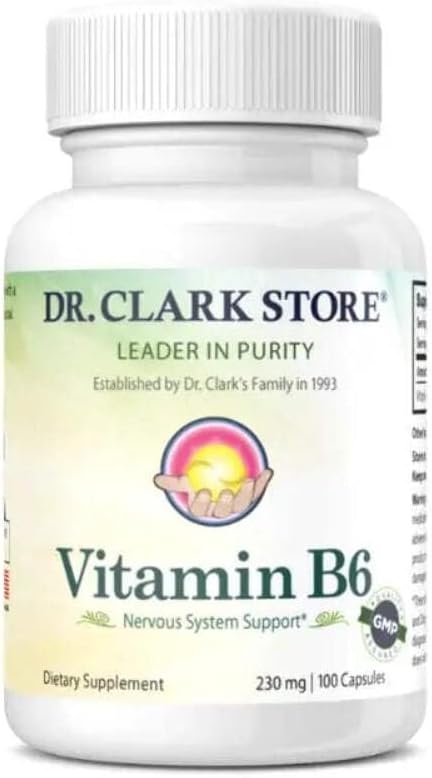 Dr. Clark Vitamin B6 Supplement, 230mg, 100 Capsules