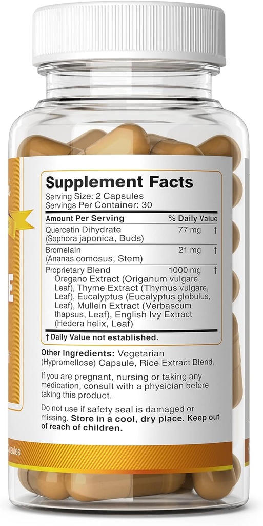 Bernard Jensen's Breathe Now Supplement: Promotes Respiratory Sinus & Lungs Health Properties & Wellness 60 Capsules