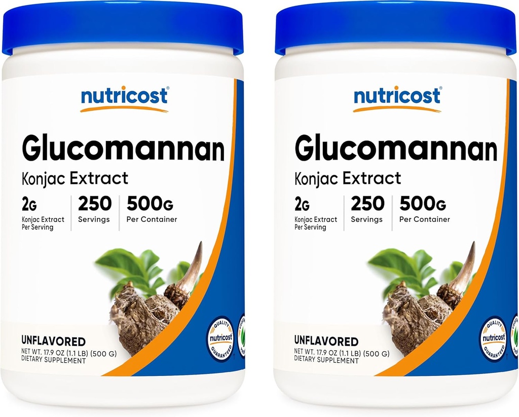 Nutricost Glucomannan Powder 500G (2 Bottles)