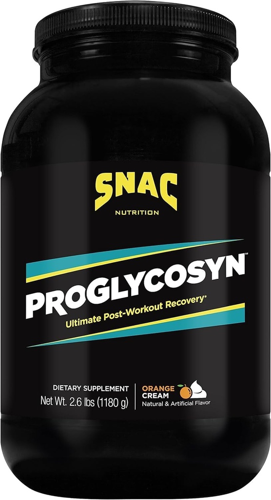 SNAC Proglycosyn Ultimate Post Workout Recovery Formula, Orange Cream, 2.6 Pounds