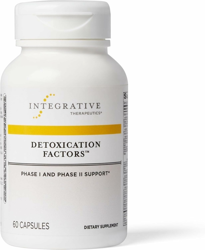 Integrative Therapeutics Detoxification Factors - Liver Supplement for Detoxification Pathway Support* - Includes Vitamins A & C - Dairy-Free - 60 Capsules (30 Servings)