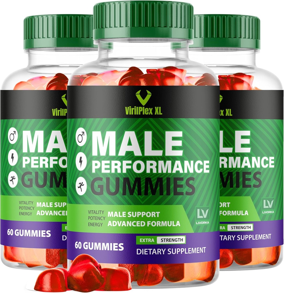 LIVORKA (3 Pack) VirilPlex XL Gummies, 180 Gummies for 3 Months