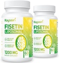 Fisetin 1200mg Liposomal Fisetin Supplements 98% Pure Fisetin Polyphenols Antioxidants Immunity Health Aging Cognitive Support Non-GMO 120 Capsules