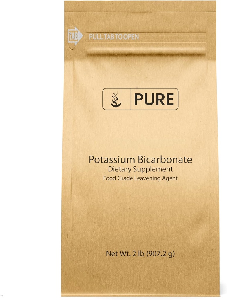 Pure Original Ingredients Potassium Bicarbonate (2 lb) Natural, Food Safe, Electrolyte, Leavening