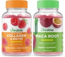 Lifeable Collagen & Biotin + Moringa Leaf, Gummies Bundle - Great Tasting, Vitamin Supplement, Gluten Free, GMO Free, Chewable Gummy