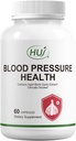 HUJ Blood Pressure Health Supplement, Plant-Based Formula with Black Garlic, Hawthorn, Beetroot, L-Arginine, L-Citrulline, 60 Capsules