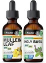 BIO KRAUTER Mullein Tincture 2 Fl. Oz. & Holy Basil Tincture 2 Fl. Oz.