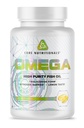 Core Nutritionals Omega High Purity Fish Oil | Triglyceride Form EPA & DHA | 1300mg Omega-3s | Brain & Heart Health Support | Lemon Taste | 120 Softgels
