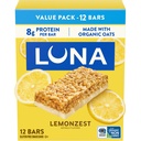 LUNA Bar - LemonZest Flavor - Gluten Free Snack Bars - Non-GMO - Protein Bars - Made with Organic Oats - Value Pack (12 Pack)
