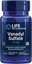 Life Extension Vanadyl Sulfate, Trace Mineral, Vanadium, Healthy glycemic Balance, Healthy Metabolism, Hormone Function, Gluten-Free, Non-GMO, Vegetarian – 100 Tablets